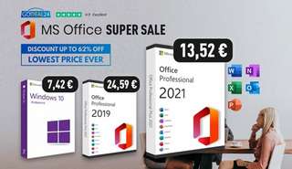 Ce que vous ne savez pas sur Office 2021 ou Windows 10 : bénéficiez d’une réduction de 62% sur les licences !