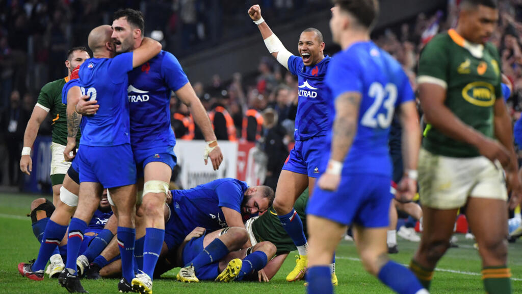 Rugby: l’équipe de France terrasse l’Afrique du Sud après un énorme duel physique