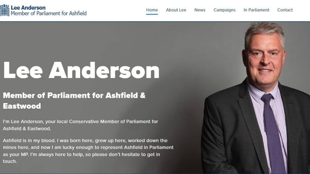 Royaume-Uni: Lee Anderson, un vice-président qui détonne au parti conservateur