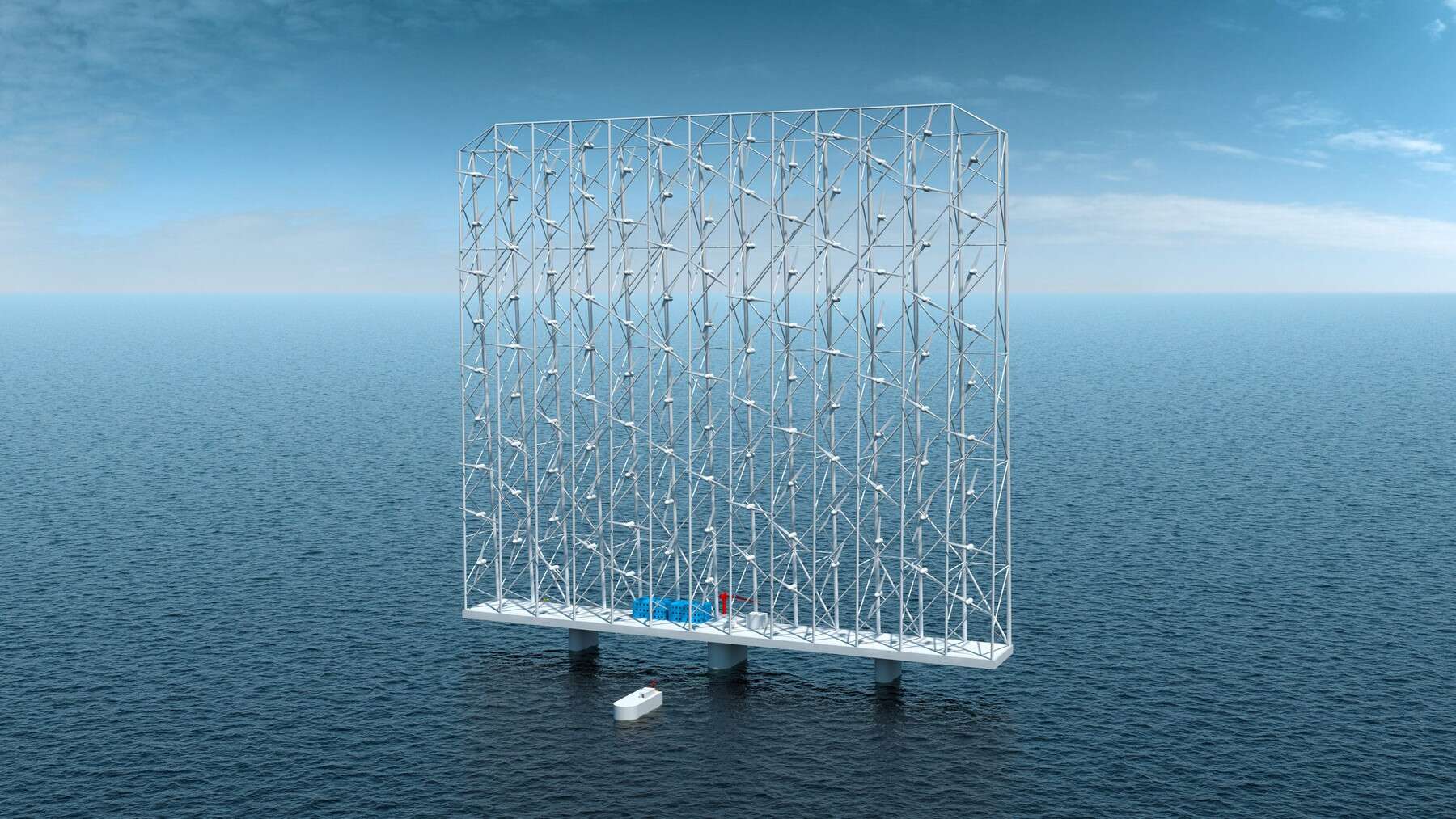 Un mur d’éoliennes de 320 mètres de haut sur l’océan pour utiliser la pleine puissance du vent !