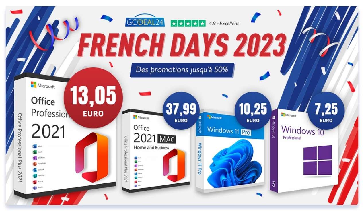 French Days 2023 : énormes promotions à saisir sur Office 2021 et Windows 11 !
